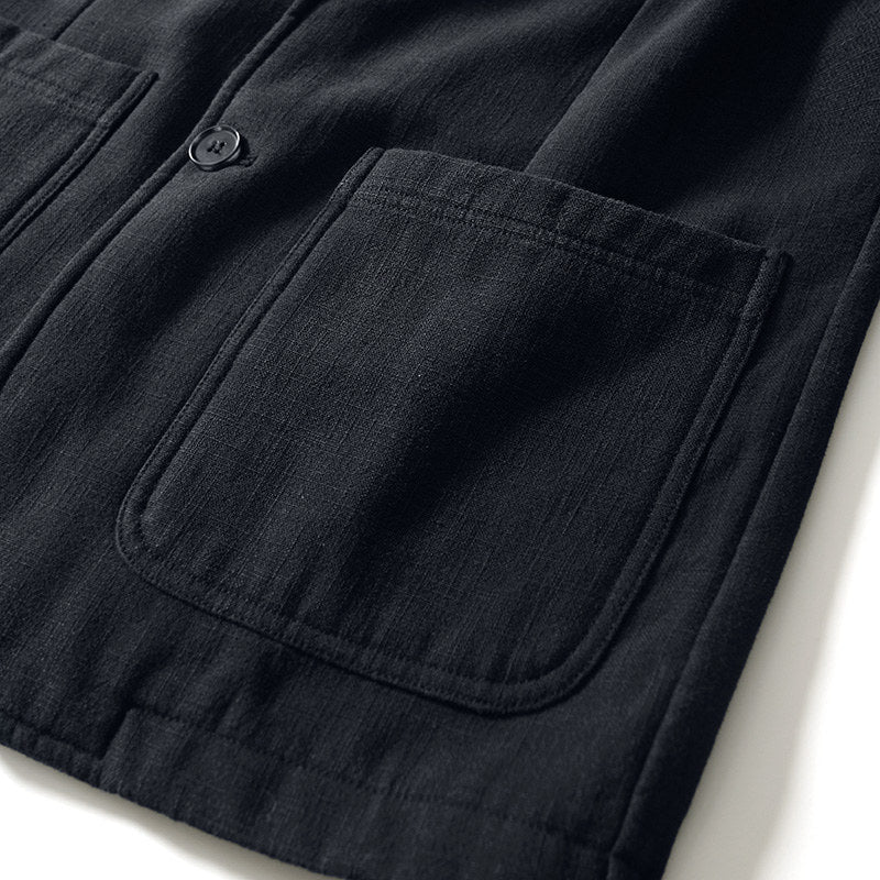 Ramie Retro Fleece Suit Jacket