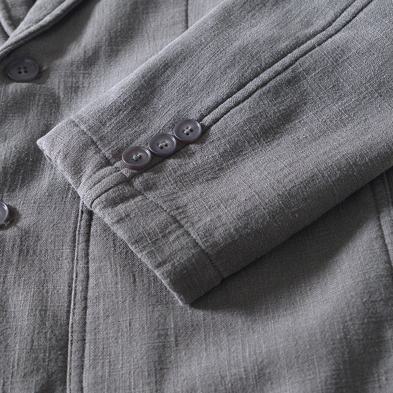 Ramie Retro Fleece Suit Jacket