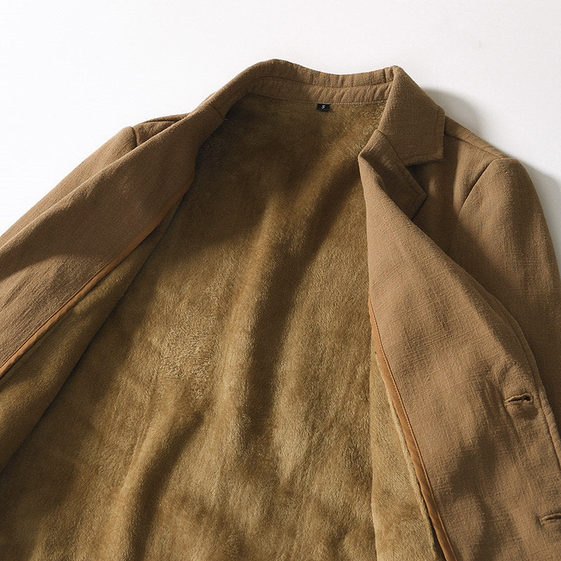 Ramie Retro Fleece Suit Jacket