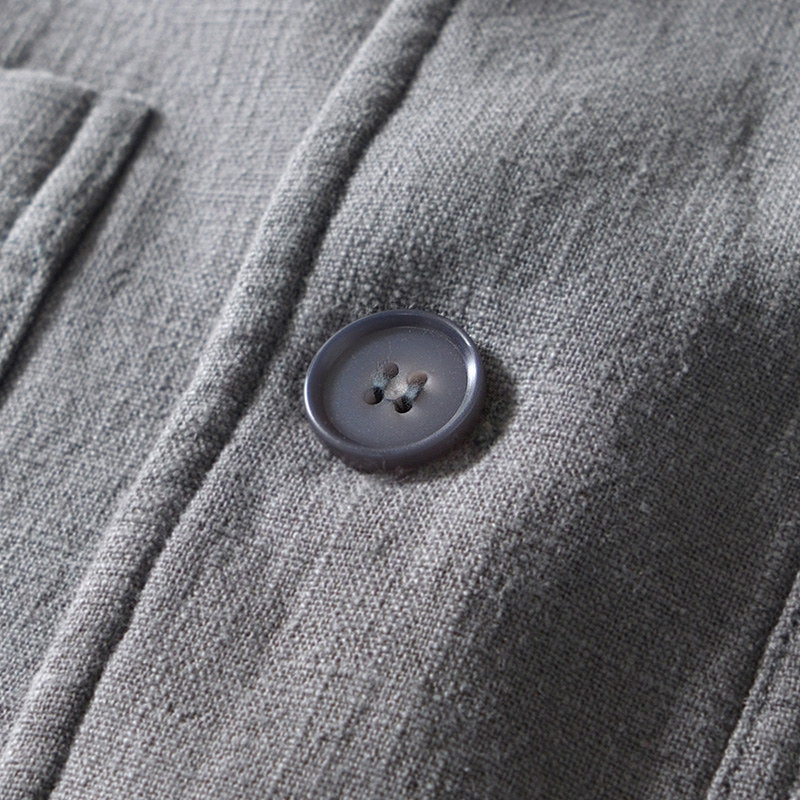 Ramie Retro Fleece Suit Jacket