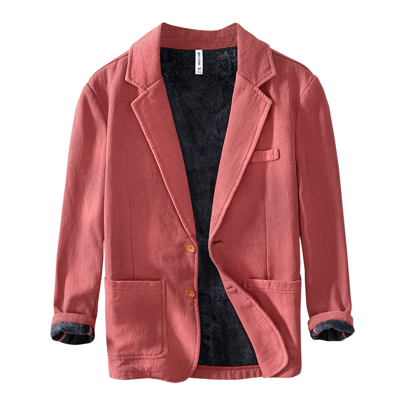 Ramie Retro Fleece Suit Jacket