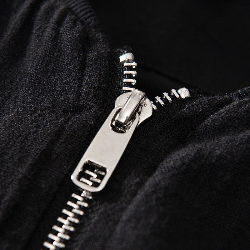 Ramie Vintage Casual Baseball Jacket