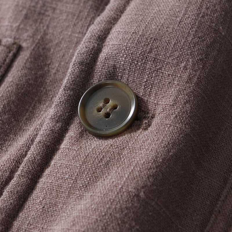 Ramie Retro Fleece Suit Jacket