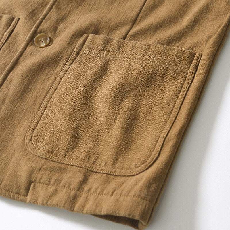 Ramie Retro Fleece Suit Jacket