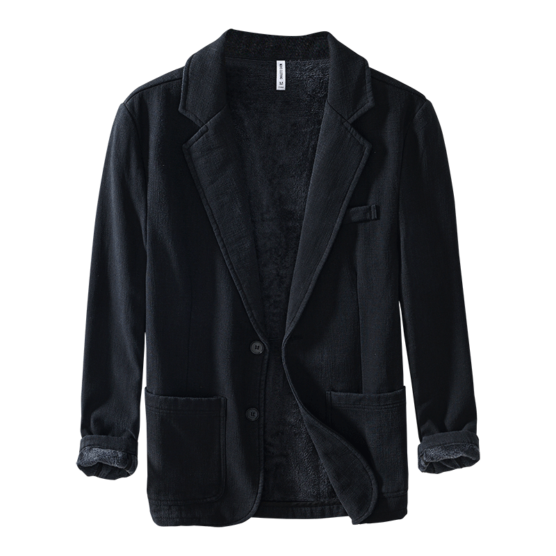 Ramie Retro Fleece Suit Jacket