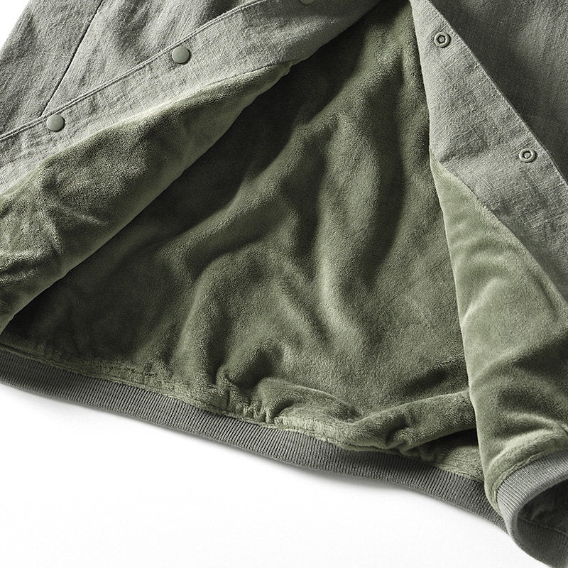 Ramie Retro Fleece Loose Jacket