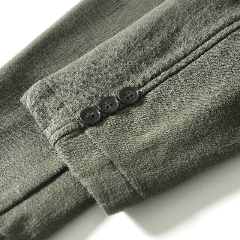 Ramie Retro Fleece Suit Jacket