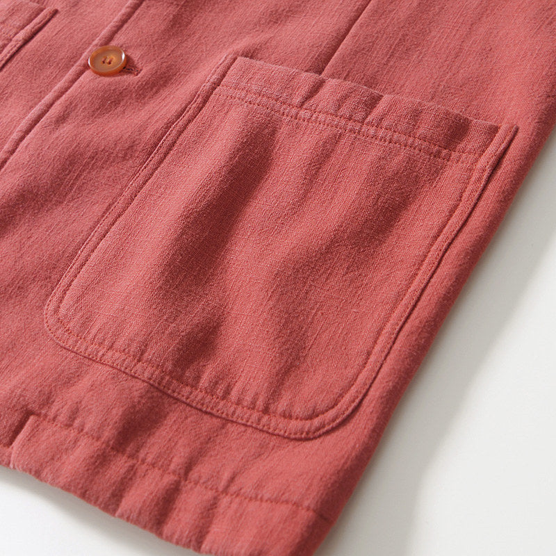 Ramie Retro Fleece Suit Jacket