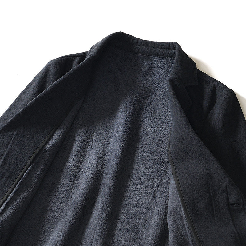 Ramie Retro Fleece Suit Jacket