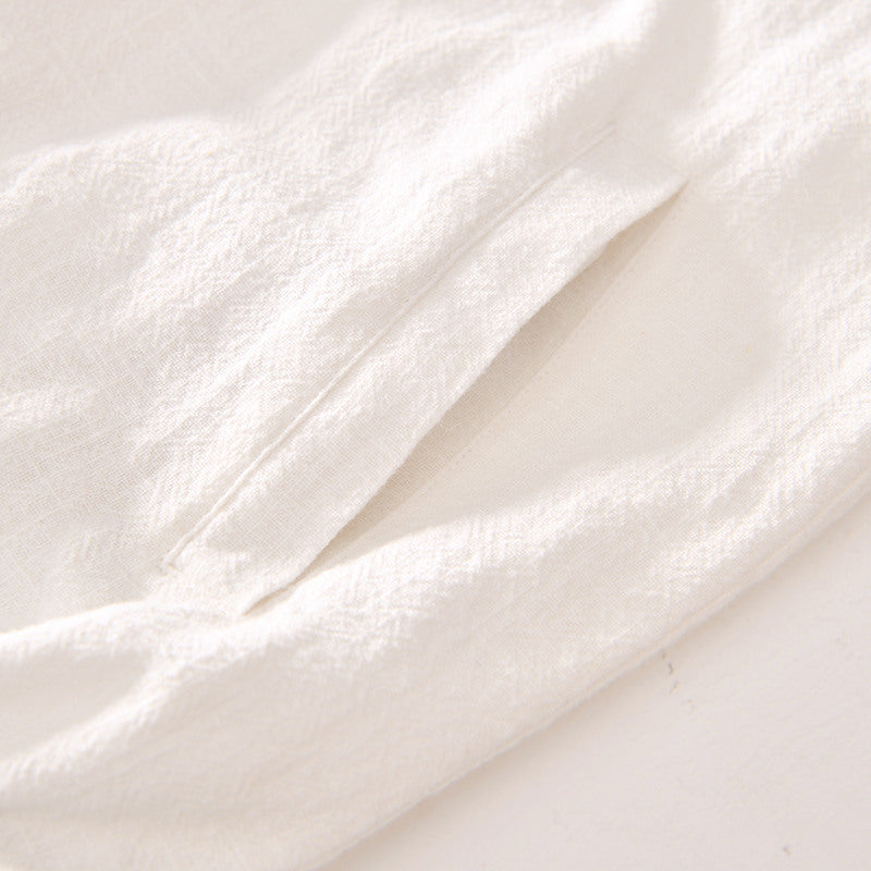 Ramie Vintage Casual Baseball Jacket