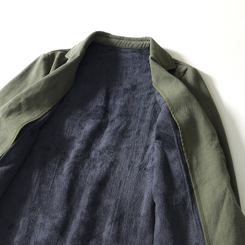 Ramie Retro Fleece Suit Jacket