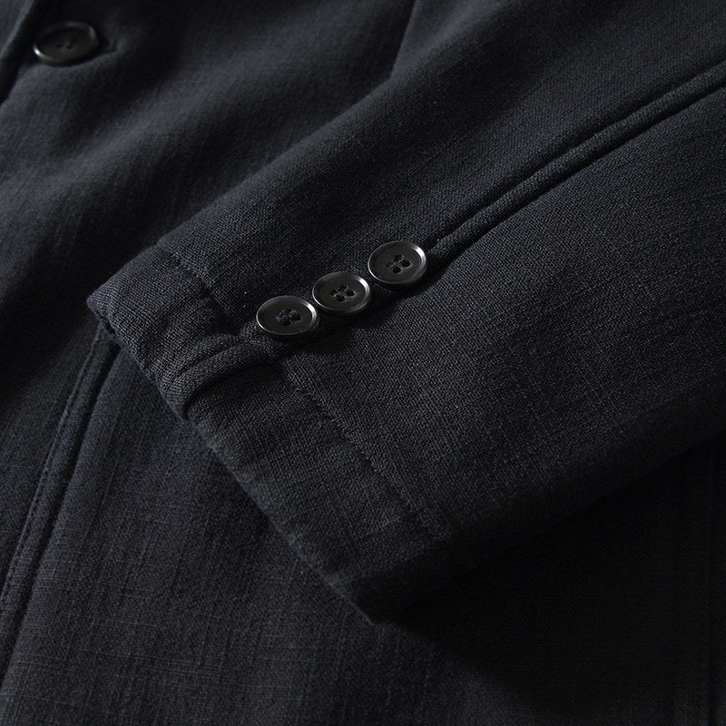 Ramie Retro Fleece Suit Jacket