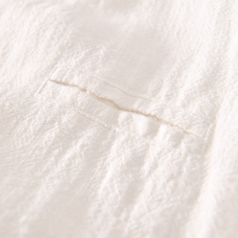 Ramie Vintage Casual Baseball Jacket