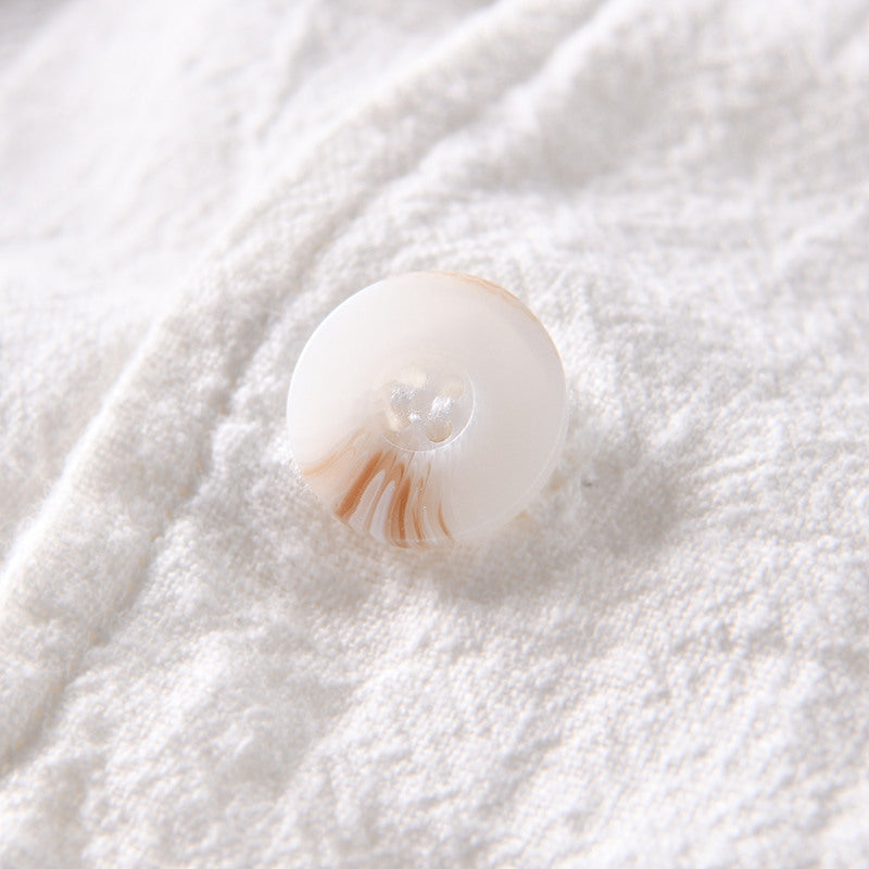 Ramie Retro Solid Color Casual Jacket